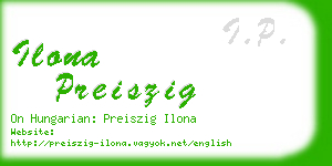 ilona preiszig business card